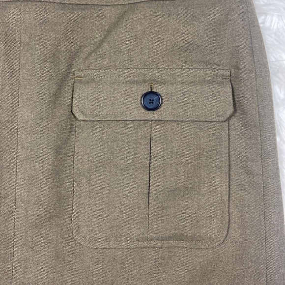 Loft Olive Green Zippered Mini Skirt with Pockets - Picture 3 of 5